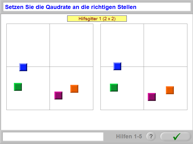 Aufgabenbild räumlich perzeptive Leistungen: Positionen